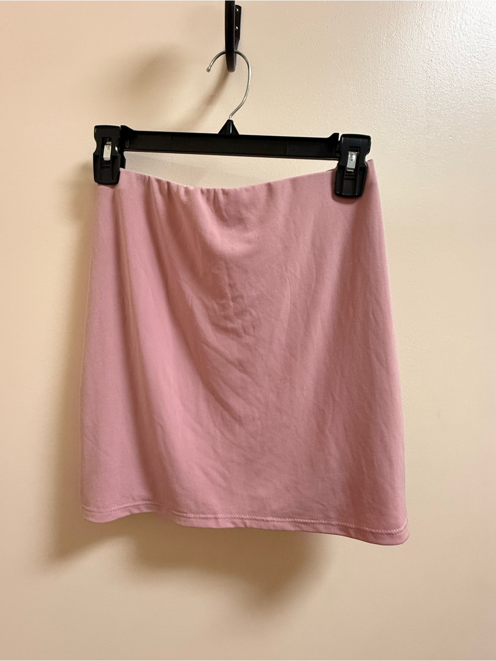 Blue Blush Light Pink Knit Mini Skirt